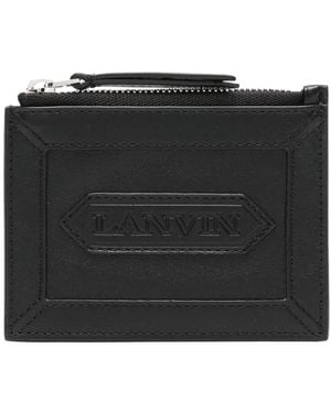 Lanvin Portemonnaie Mit Logo-Patch - Schwarz
