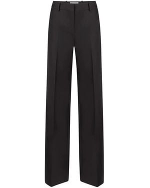 Nina Ricci Wide-Leg Wool Trousers - Black
