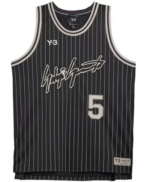 Y-3 Anthony Edwards Pinstripe Basketball Jersey - Black