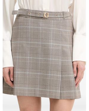 Guess Geruite Mini-Rok - Grijs