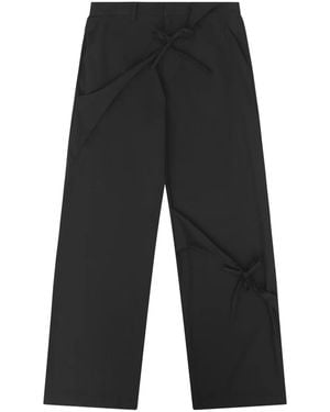 HELIOT EMIL Lavic Tie-fastening Trousers - Grey