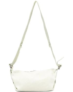 Guidi Leather Messenger Bag - White