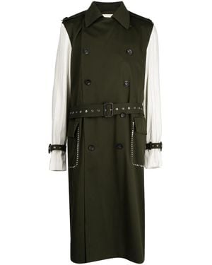 Wales Bonner Trench Echo Con Inserti - Verde