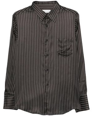 Ernest W. Baker Striped Pocket Shirt - Grey