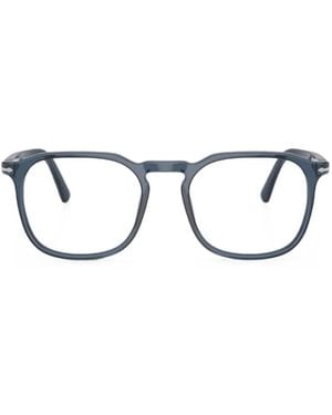 Persol Geometric-Frame Glasses - Blue