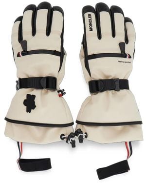 Moncler Logo-Patch Buckled Gloves - Black