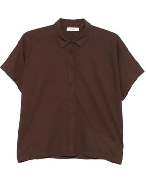 Zanone Polo À Col Boutonné - Brown