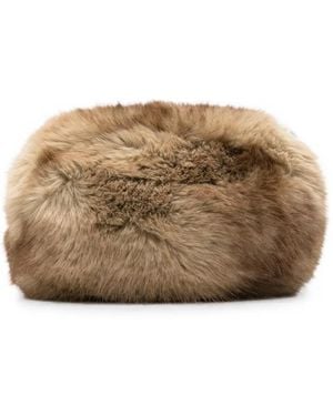 Apparis Faux-Fur Pouch Bag - Natural