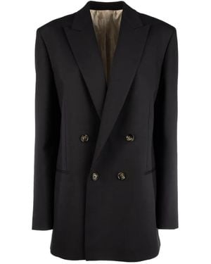 Alberta Ferretti Double-Breasted Blazer - Black