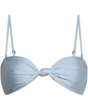 Cult Gaia Oswin Bandeau-Bikinioberteil Mit Knoten - Blau