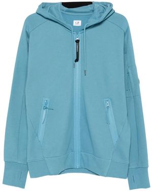 C.P. Company Zip-Up Hoodie - Blue