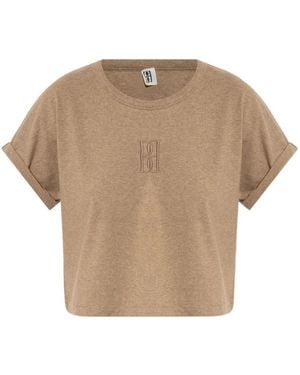 By Malene Birger T-Shirt Hrdalia Con Ricamo - Neutro