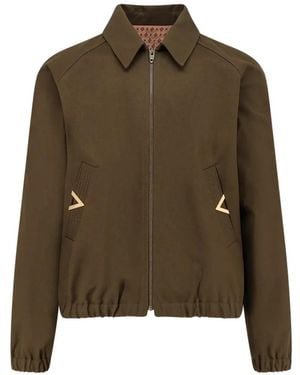 Valentino Garavani Veste Bomber À Fermeture Zippée - Vert