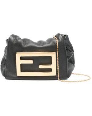 Fendi Borsa Mamma Baguette Mini - Grigio