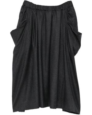 Comme des Garçons Draped Midi Skirt - Black