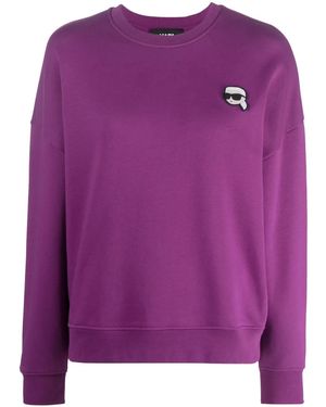 Karl Lagerfeld Ikon 2.0 Cotton Sweatshirt - Purple