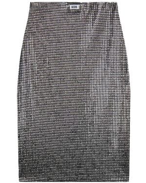 Gcds Shiny Pencil Midi Skirt - Grey