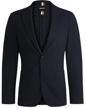 BOSS Single-Breasted Blazer - Blue