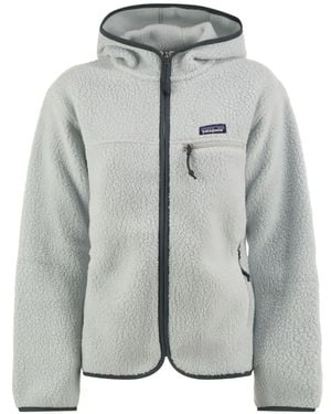 Patagonia Teddy Fleece Hooded Jacket - Gray