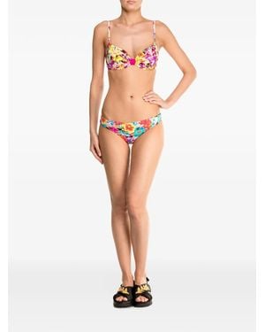 Banana Moon Tupa Mooney Floral-Print Bikini Bottoms - White