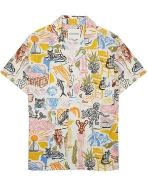 Closed Graphic-Print Short-Sleeve Shirt - Metallic