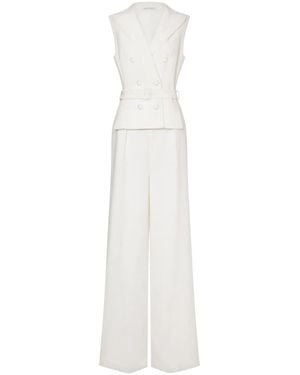 Alberta Ferretti Mono ancho con doble botonadura - Blanco