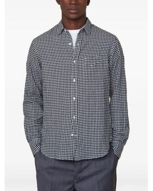 Officine Generale Chemise Lipp En Soie - Blue