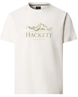 Hackett Camiseta Heritage Peaks De Manga Corta - Blanco