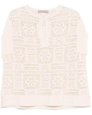 D.exterior Open-Knit Tank Top - Natural