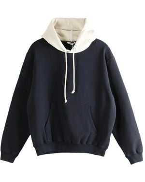 AURALEE P/O Colour-Block Hoodie - Blue