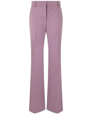 Alberta Ferretti Pressed-Crease Tailored Pants - Purple