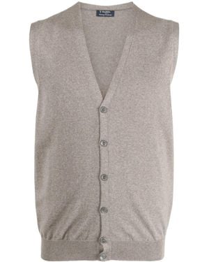 Barba Napoli Vネック カーディガン - グレー