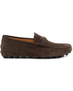 Tod's Gommino T Timeless Suede Loafers - Brown