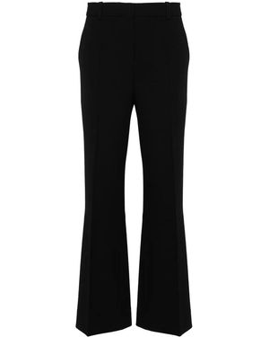Victoria Beckham Tailored Cotton-Blend Flared Trousers - Black