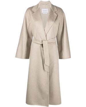 Max Mara Tie-Waist Cashmere Coat - Natural