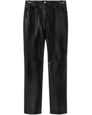 Versace Leather Pants - Black