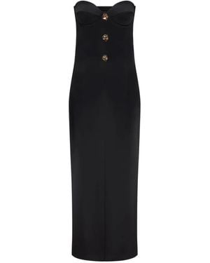 Violante Nessi Strapless Corset Midi Dress - Black