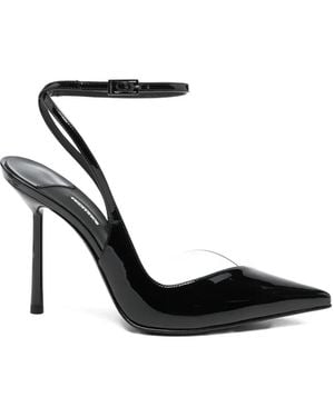 Le Silla Ankle-Strap Pointed-Toe Court Shoes - Black