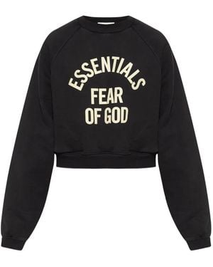 Fear Of God Essentials Logo-Print Jumper - Black