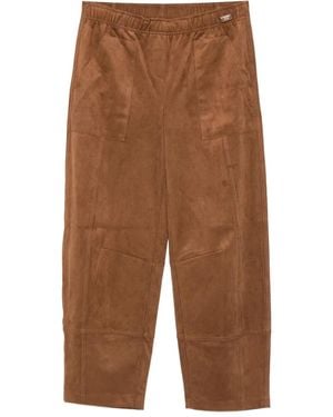 Cambio Panelled Pocket Trousers - Brown