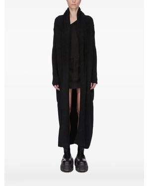 Rick Owens Ribbed-knit Long Cardigan - ブラック