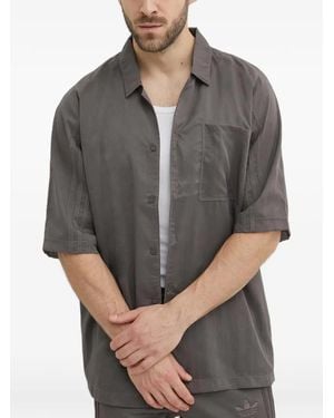 adidas Chest-Pocket Short-Sleeve Shirt - Gray