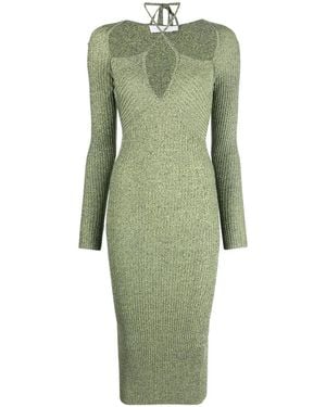 Jonathan Simkhai Crossover Strap Bodycon Midi Dress - Green