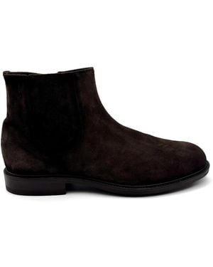 Alexander Hotto Zip Suede Chelsea Boots - Black