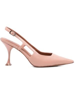 Lola Cruz Rhina Pointed-Toe Slingback Sandals - Pink