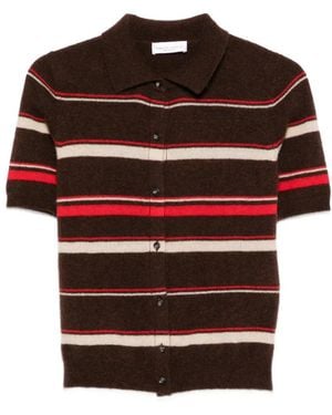 Roberto Collina Striped Short-Sleeved Shirt - Red