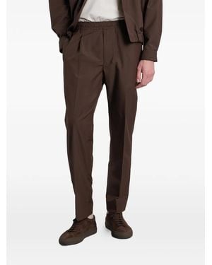 Grayed Ali Pleated Trousers - Brown
