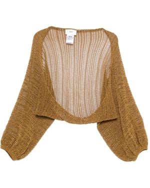 SOLOTRE Long-Sleeve Cardigan - Natural