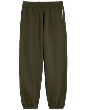 Jil Sander Logo-Print Cotton Track Trousers - Green