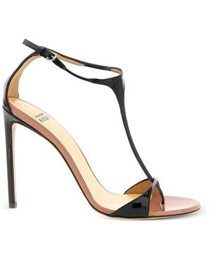 Francesco Russo Tストラップ アンクルストラップ サンダル - ブラック